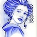 Porcelain Geisha Signed Print