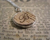Necklace "B" Monogram made from recycled cork