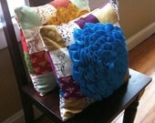 Felt Blossom Flower Pillow Cover