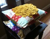 Felt Blossom Flower Pillow Cover