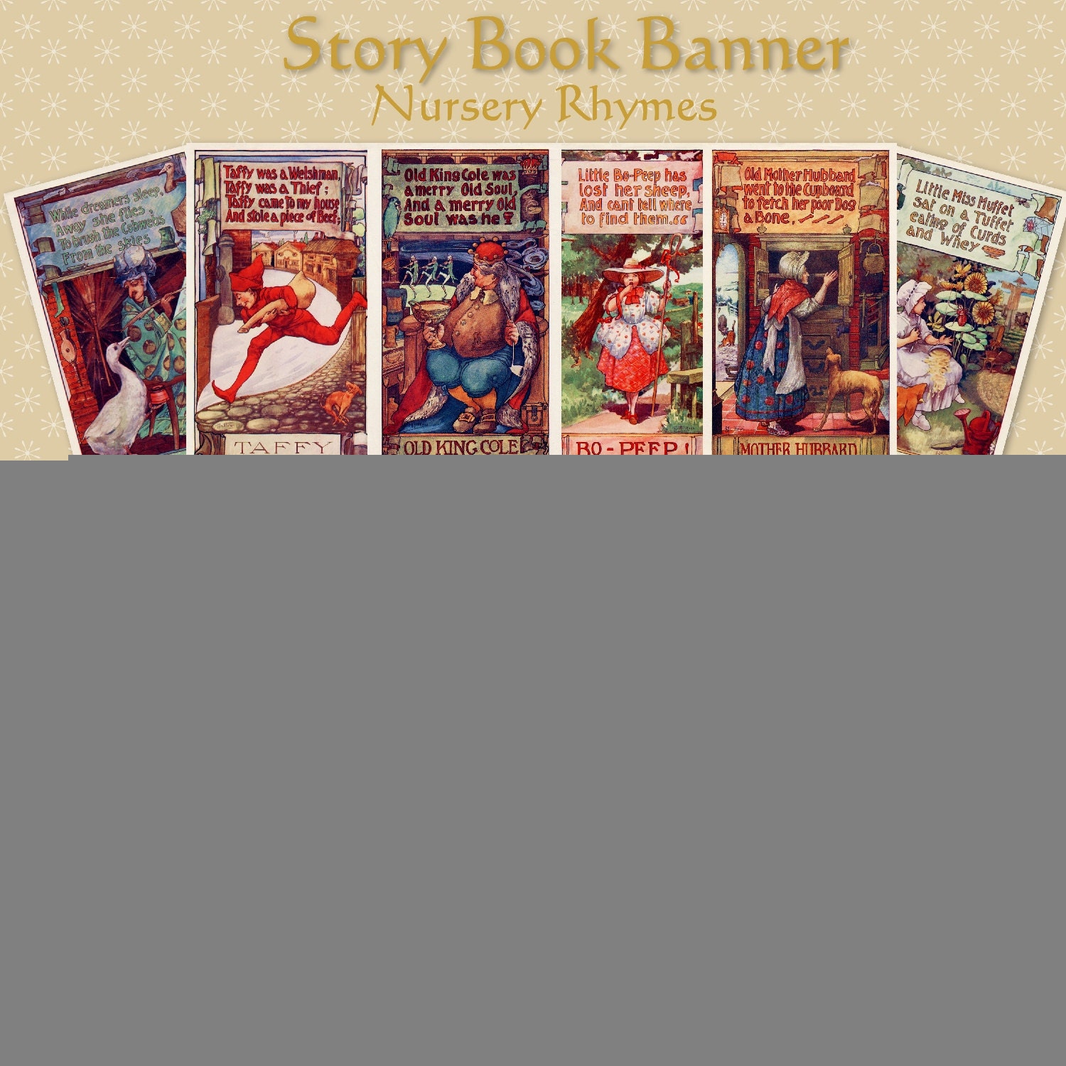 Story Book Banner Mother Goose Nursery Rhymes