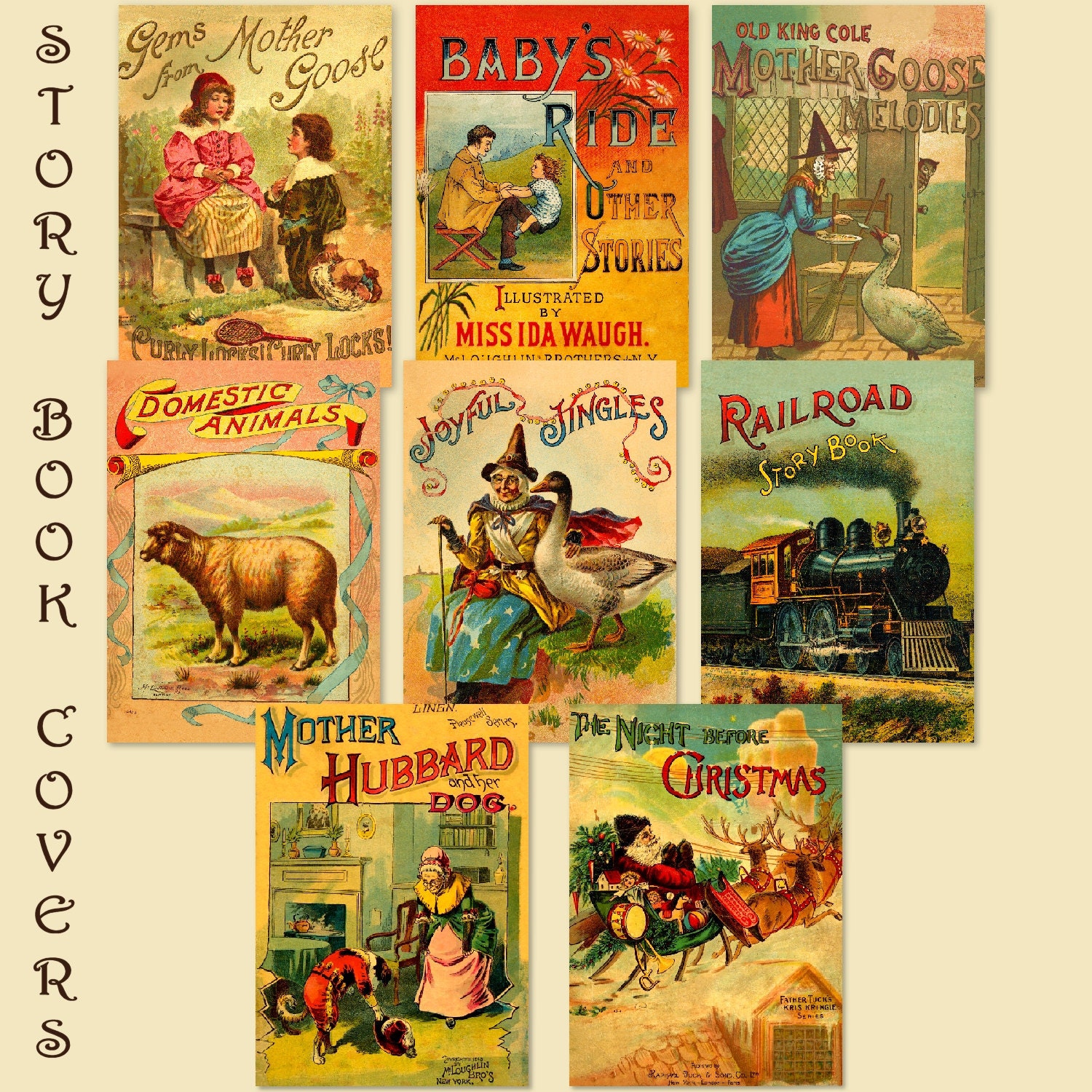 Story Book Covers - Print a banner - Print Gift Tags