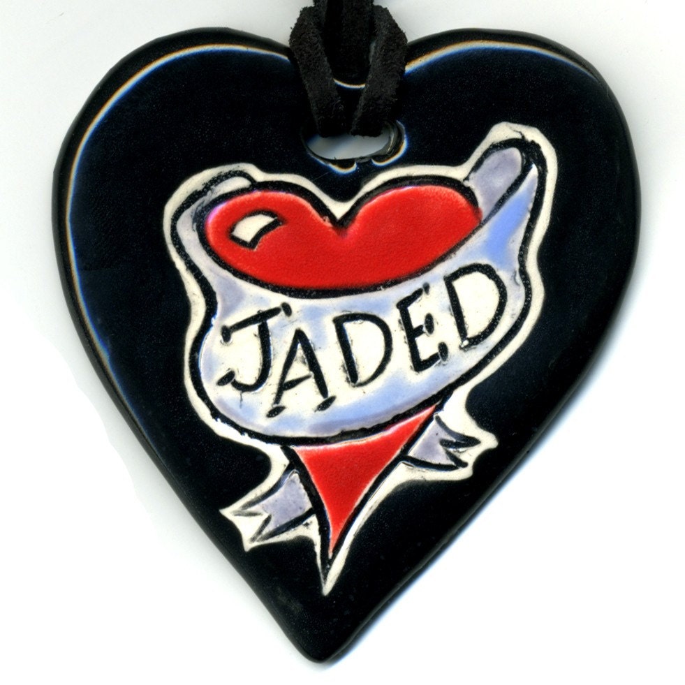 JADED Limited Edition Ceramic Necklace numbered on back 1 of 10