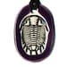 Trilobite Ceramic Necklace in Purple