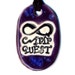 Camp Quest Fundraiser Ceramic Necklace in Purple and Blue