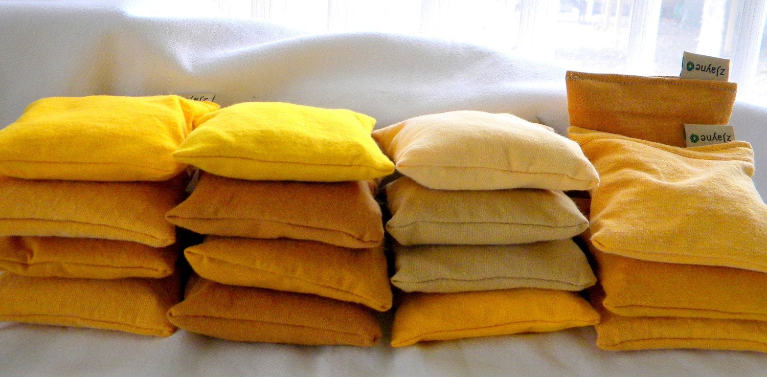 Eco Friendly Dryer Sachet Pillow Sheets SET of THREE 100% upcycled from tShirt materials Organic Lavender