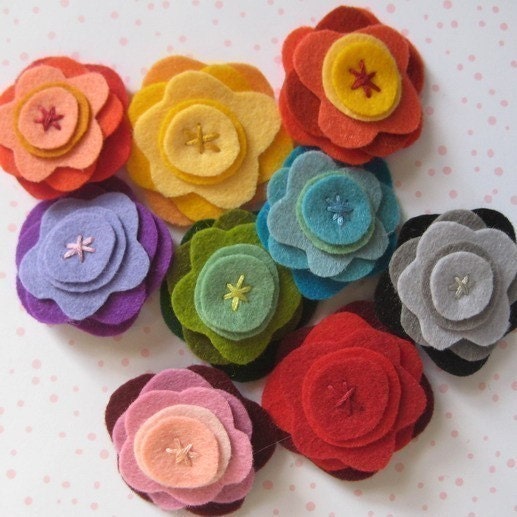 mini flower brooches - choose one