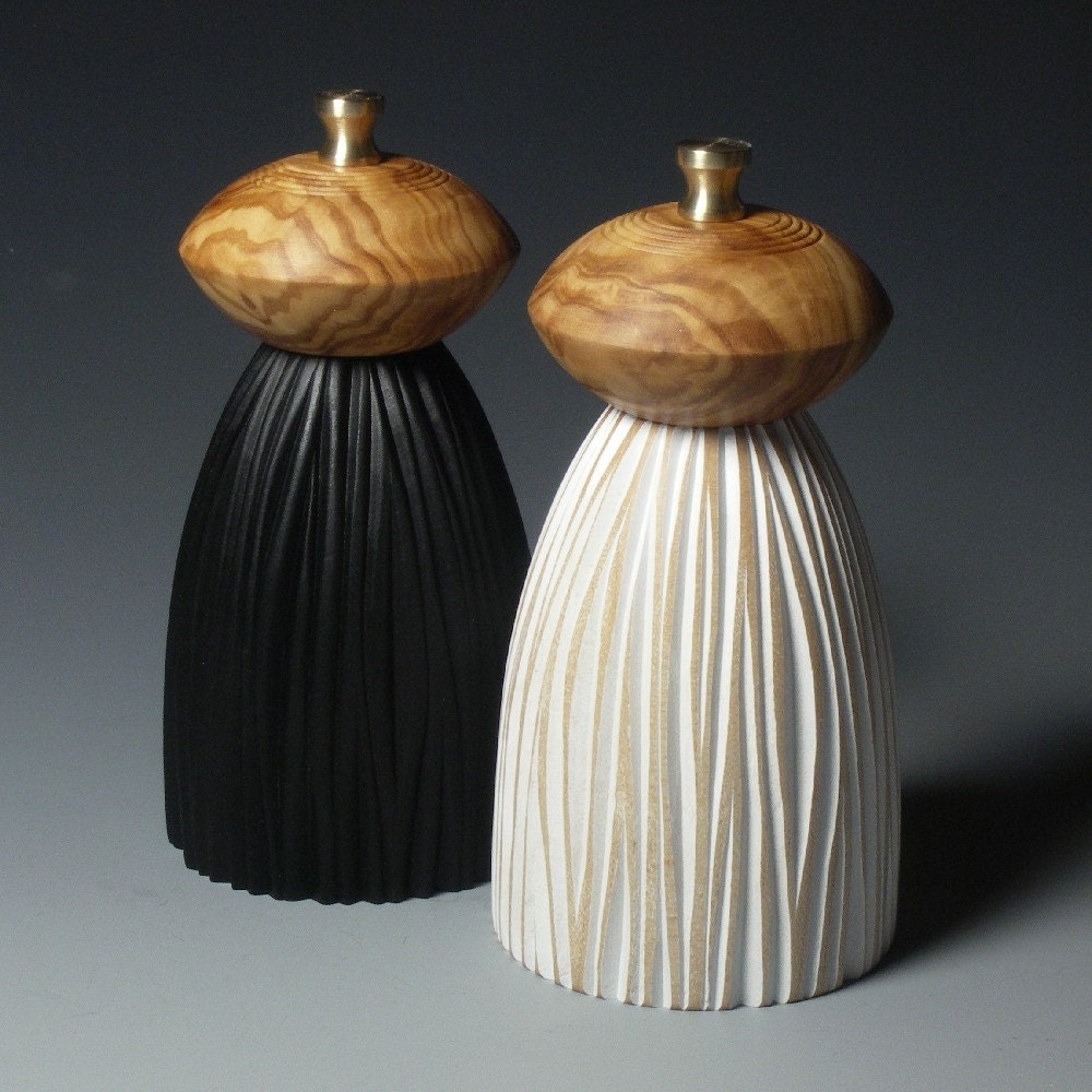 Black and White Mills (olivewood tops)