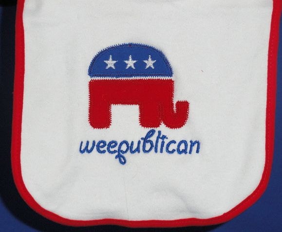 WEEPUBLICAN Bib Red White Blue