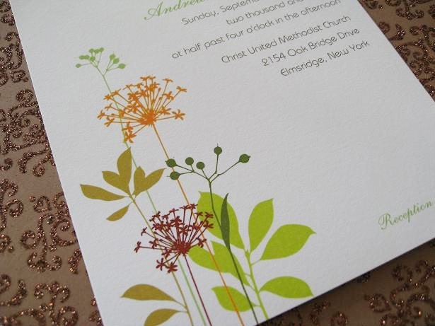 Whimsical Flower Wedding Invitation