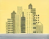 Yellow Cityscape  / 10x8 print