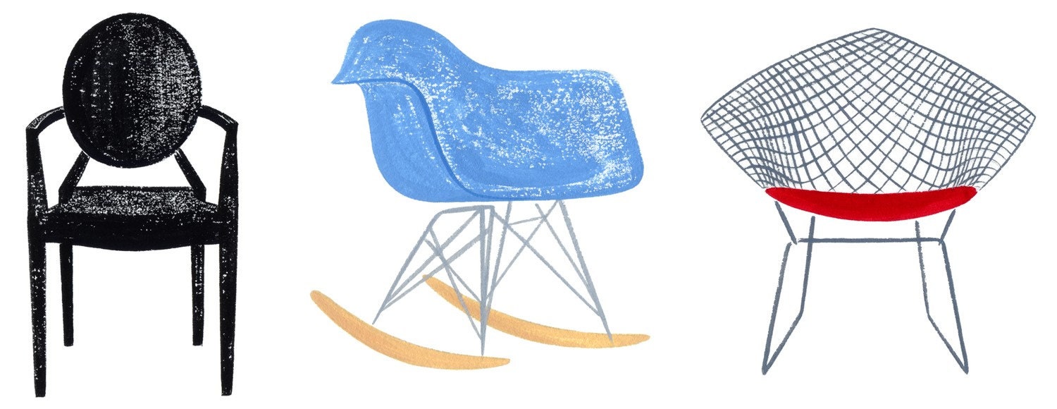 Modern Chairs / 13x19 print