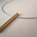 Brushed Brass Bar Necklace