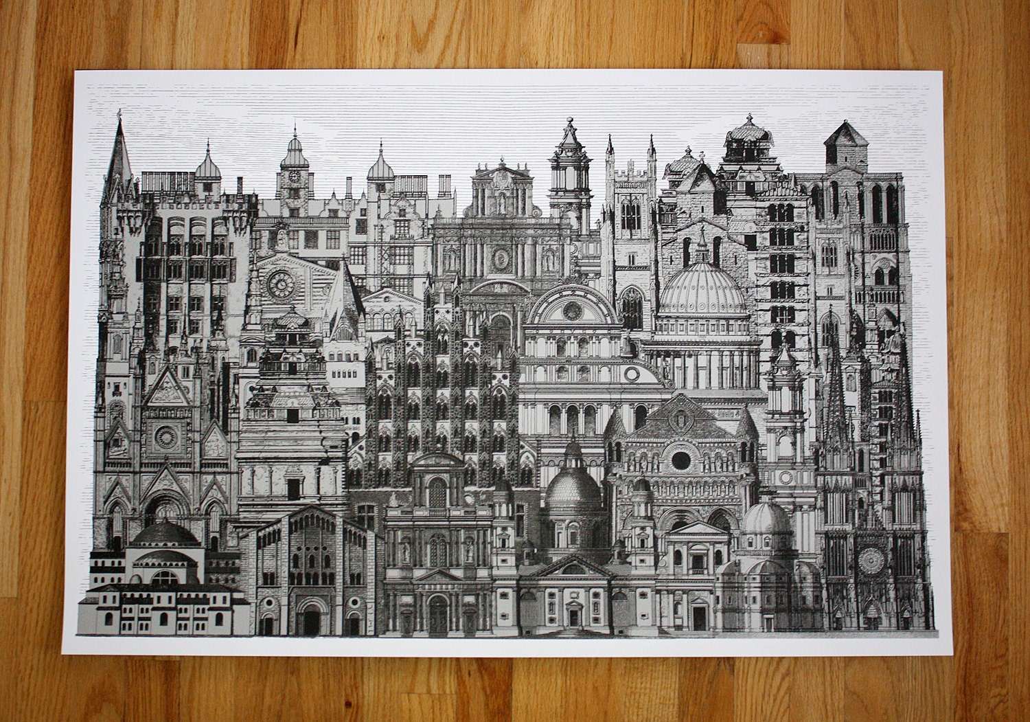 Silver City 3 - 24 x 36 Hand Printed Art Print