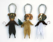 Christmas Dogs Chenille Ornaments - Dog Christmas Ornaments
