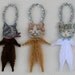 Christmas Ornaments - Shabby Chic Cat Ornaments - Hostess Gift Under 25