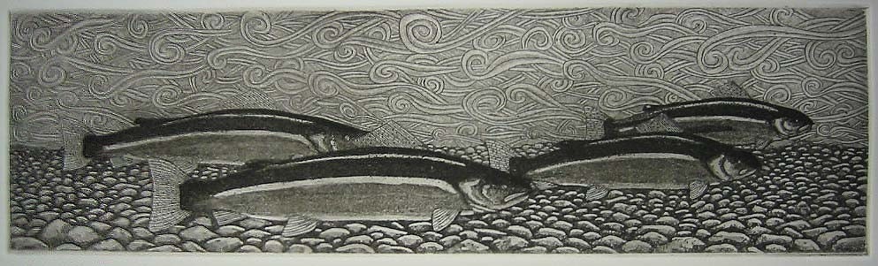 Phalanx - Fly Fishing Original etching