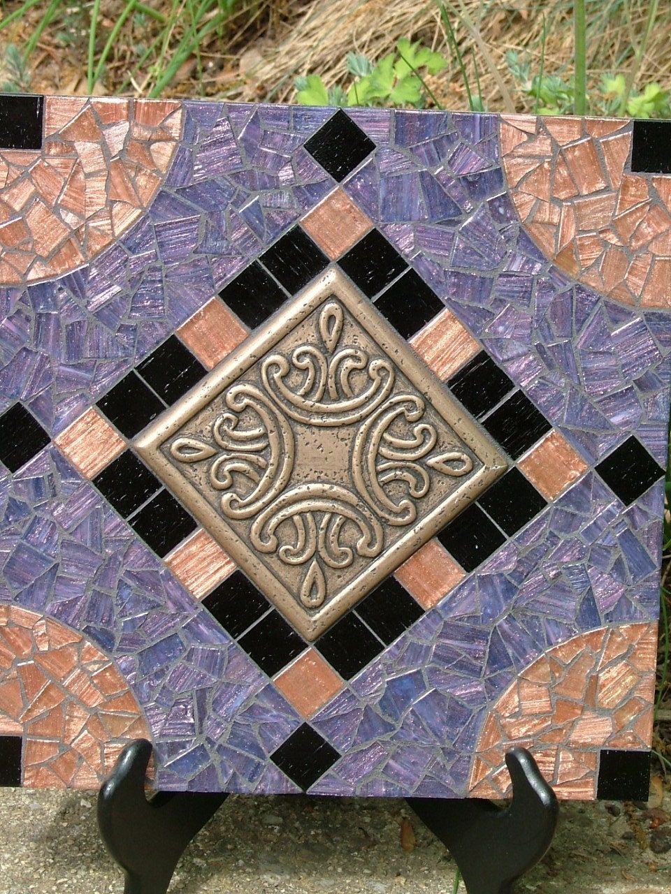 Amethyst Accent- Mosaic Wall Hanging