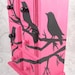 Hot Pink Black Bird Stash Jewelry Box