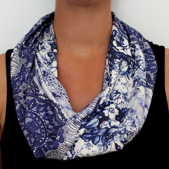 Organic Cotton Knit Scarf - Lace
