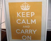 Keep Calm And Carry on Poster - Sunny Yellow.