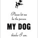 Please Let me be the Person my Dog Thinks I am.