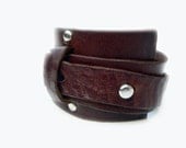 It's a Wrap Leather Cuff - Three Sizes, Adjustable, and Unisex- Choice of Color Leather