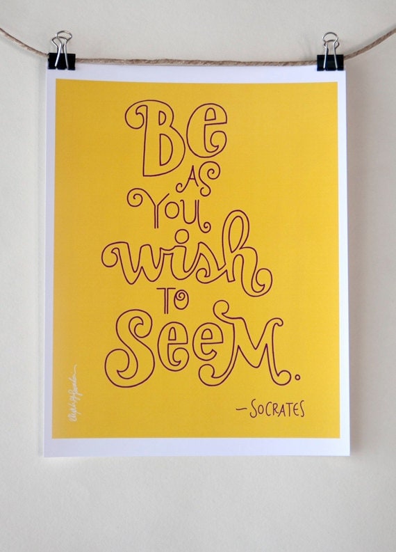 Socrates Quote - Digital Print Mini Poster