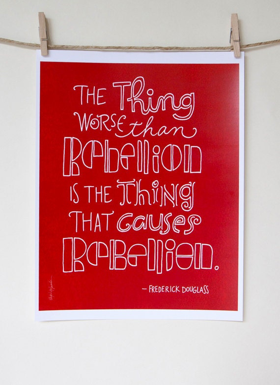 Frederick Douglass Quote - Digital Print Mini Poster