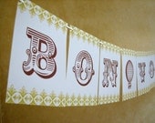Bon Voyage Travel Inspired Paper Banner Party Garland