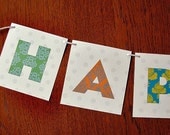 Pretty Patchwork Paper Party Banner Birthday Garland