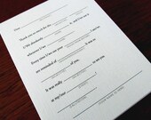 12 Humorous Fill-In Thank You Card BULK 12-pack