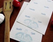 Le Menu Weekly Menu Lists - 14 Cards