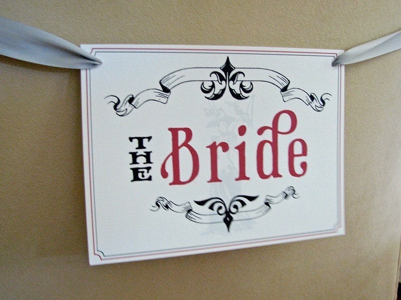 Victorian Bride and Groom Seat Signs Perfect for your wedding