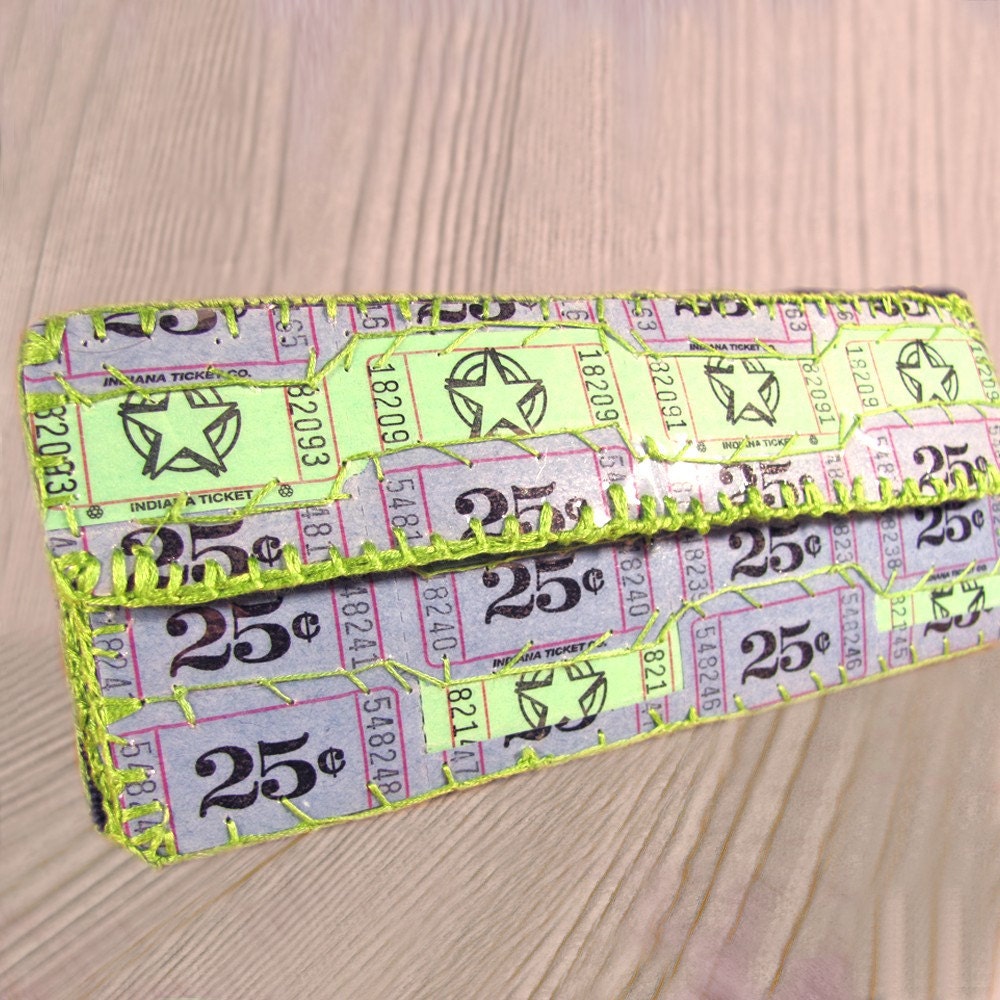 Blue and Green Raffle Ticket Wallets
