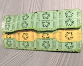 Green and Yellow Raffle Ticket Wallet