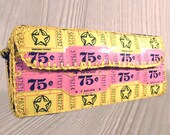 Yellow and Pink Raffle Ticket Wallet