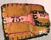 Brown and Pink two fold Raffle Ticket Wallet