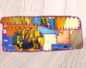 70's book collage wallet