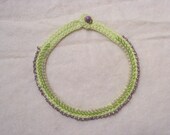Lime Green and Lavender Choker