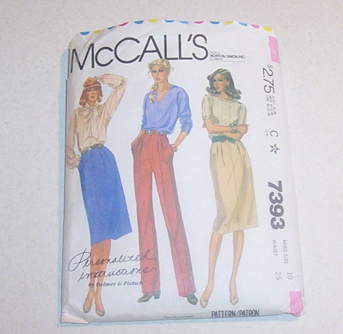 used mccalls pants and skirt sewing pattern 7393 by 5luckfarm used sewing patterns 681x663 il fullxfull.57763924 Used Sewing Patterns
