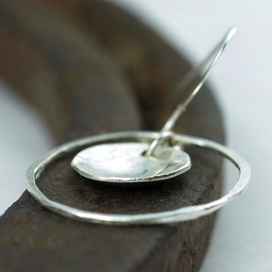 Handmade Sterling Silver Earrings - Recycled Sterling Silver - Eco Friendly - Feminine everyday - READY TO SHIP