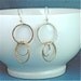 Handcrafted Organic Hoop Earrings in Sterling Silver and 14 karat Gold vermeil