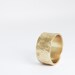 Gold Wedding Band - 14 karat gold - Rustic Hammered Texture - 10mm wide