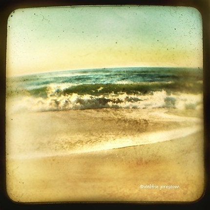 SALE - Beach photography set, beach landscape photography, set of (3) beach photos, vintage decor, vintage style, teal