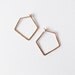 RESERVED FOR STEPHANIE no. 489 - brass diamond hoops