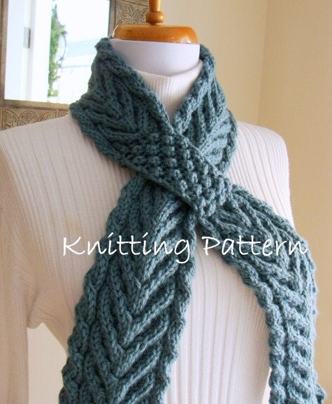 Ascot Cable Neckwarmer PDF Knitting Pattern