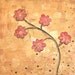 ORIGINAL Painting Textured Palette Knife Application Heavy Acrylic Impasto 12 x 12 - Cherry Blossoms