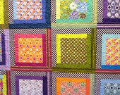 Flowered Modern Log Cabin Quilt Twin/Full