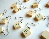 customisable scrabble earrings // FREE SHIPPING //
